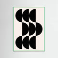 Mint Wood Shape By Cats and Dotz 30 X 42 Inches Textured Black Poster