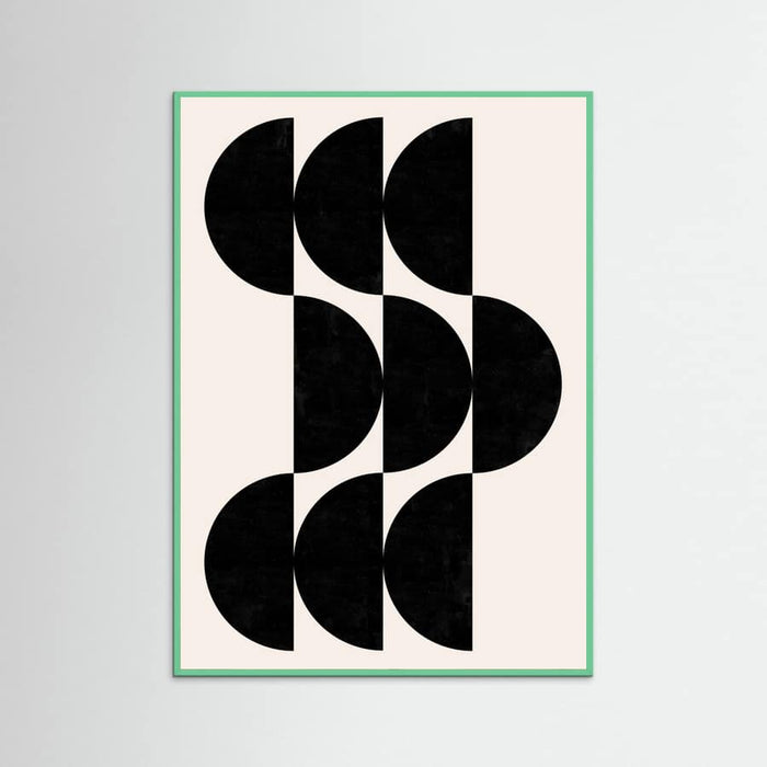 Mint Wood Shape By Cats and Dotz 30 X 42 Inches Textured Black Poster