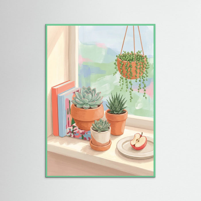 Mint Wood Shelf Bloom