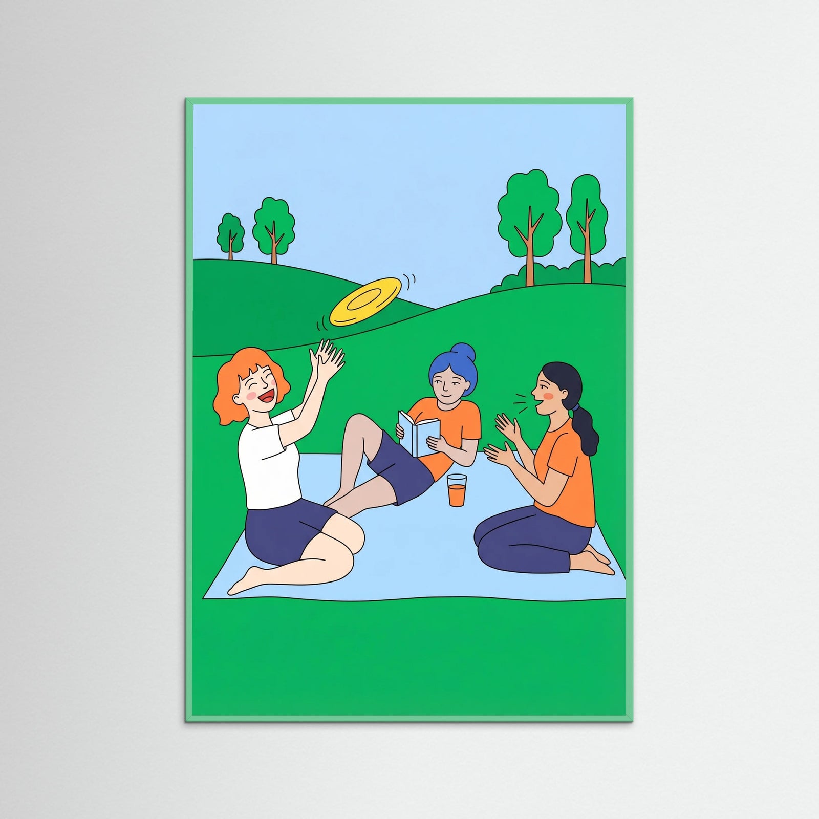 Mint Wood Shower Sisters