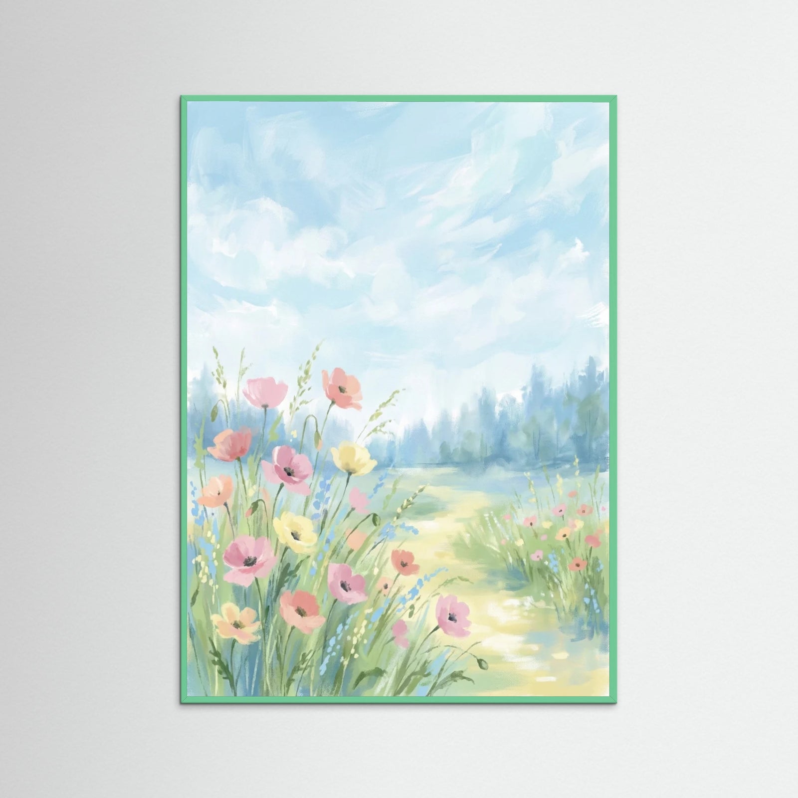 Mint Wood Sky Bloom