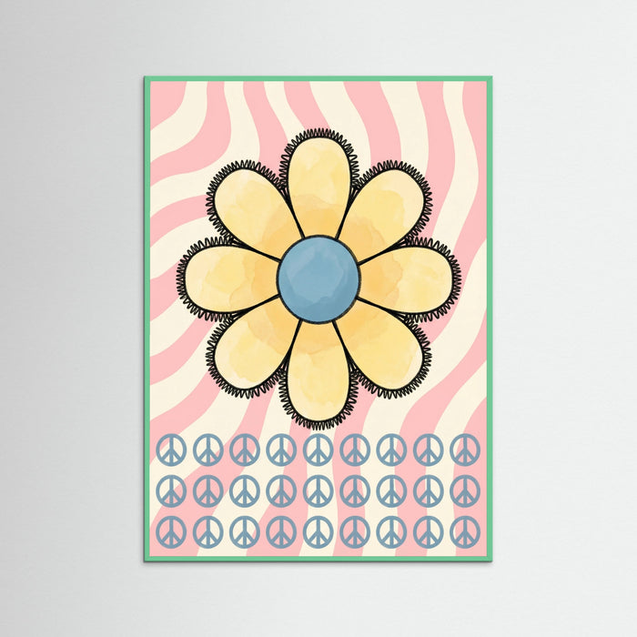 Mint Wood Smiling Checkerboard