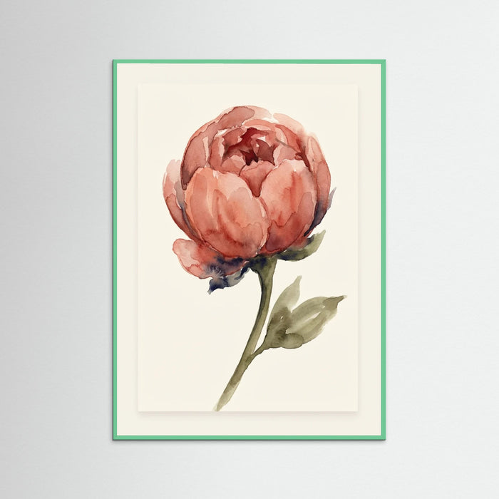 Mint Wood Soft Crimson Bloom