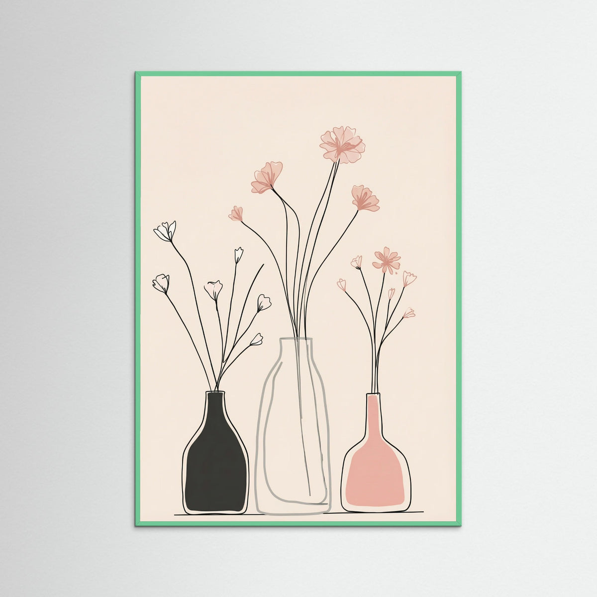 Mint Wood Soft Floral Arrangement