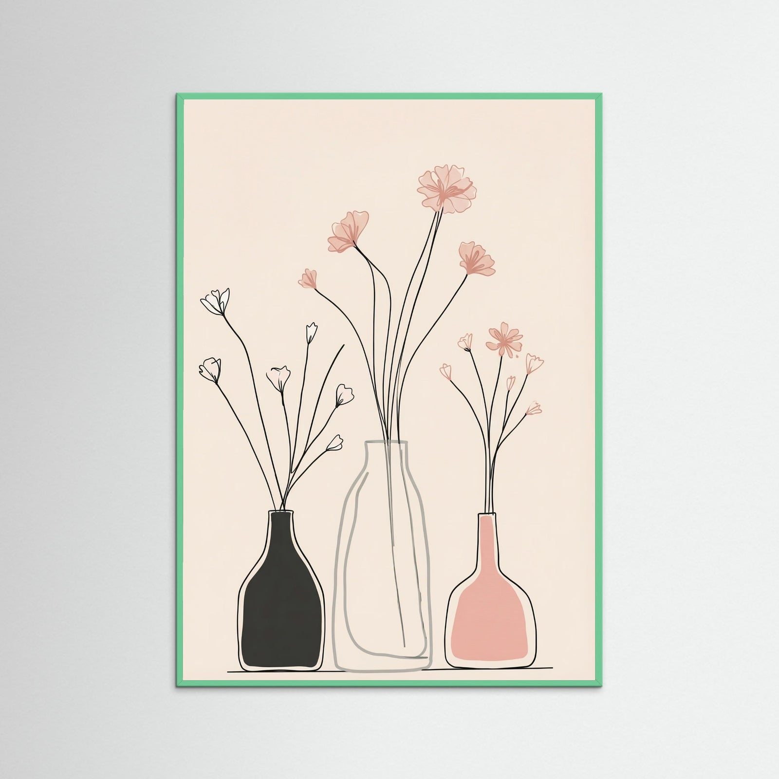 Mint Wood Soft Floral Arrangement