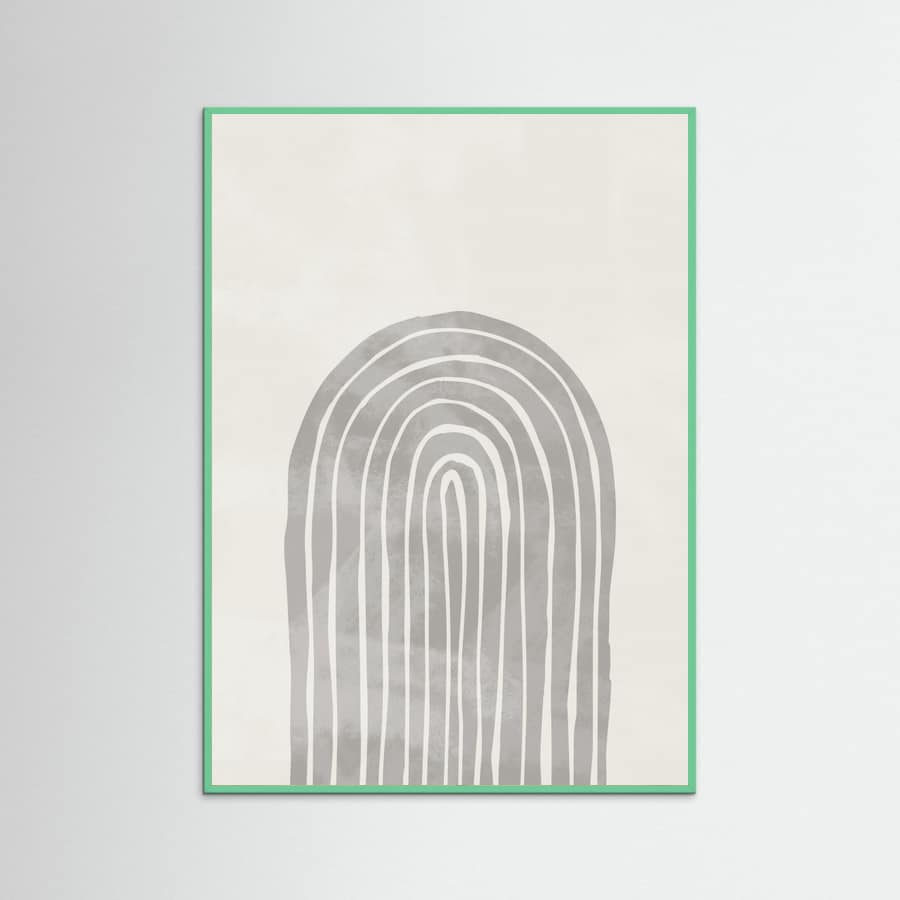 Soft Gray Rainbow Arch Poster – plakat og kunsttryk