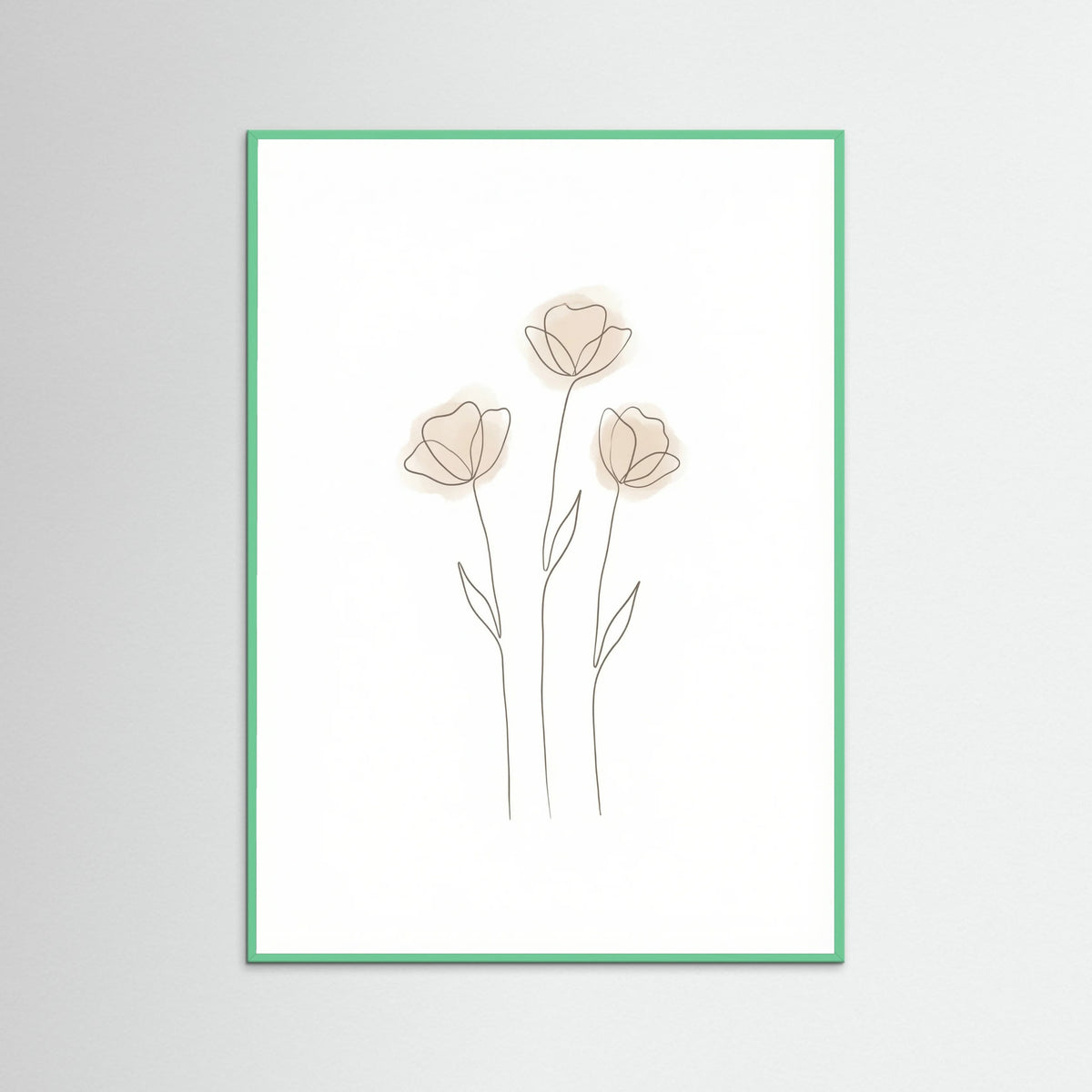 Mint Wood Soft Petal Sketch