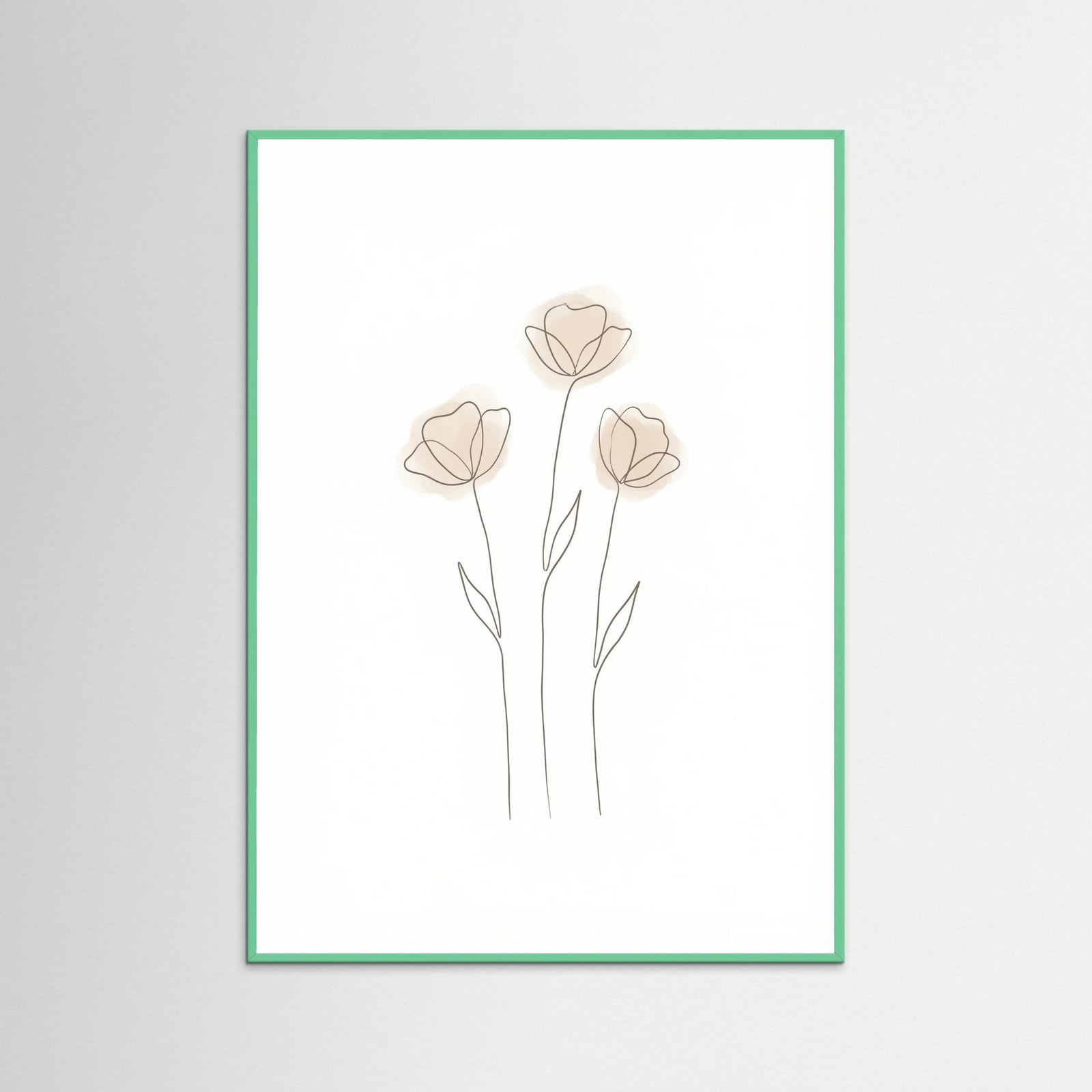 Mint Wood Soft Petal Sketch