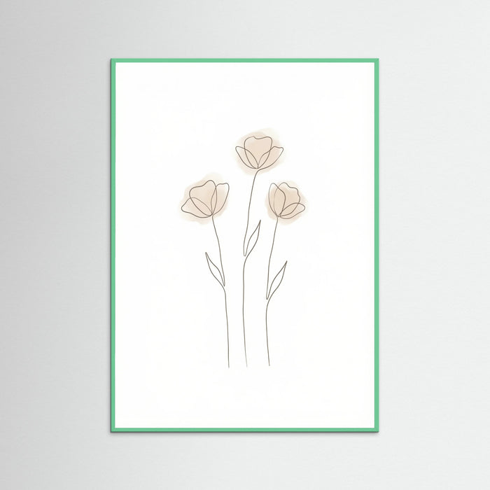 Mint Wood Soft Petal Sketch