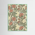 Mint Wood Soft Sunflower Pattern