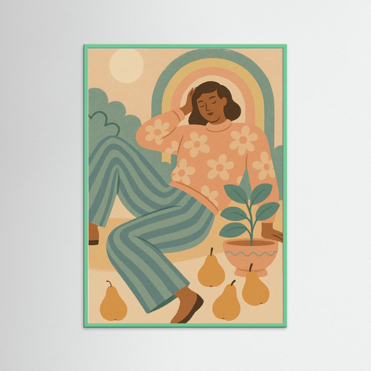 Mint Wood Soft Sunlit Dream