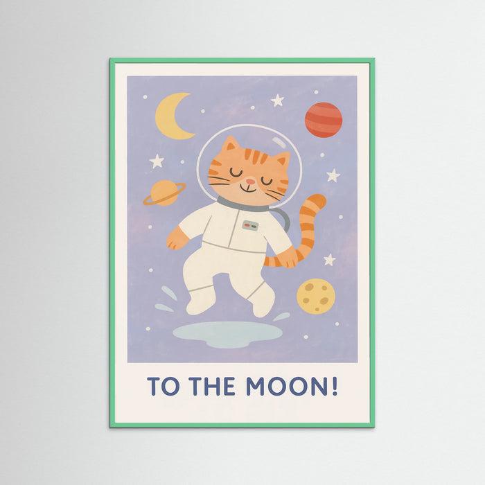 Mint Wood Space Cat