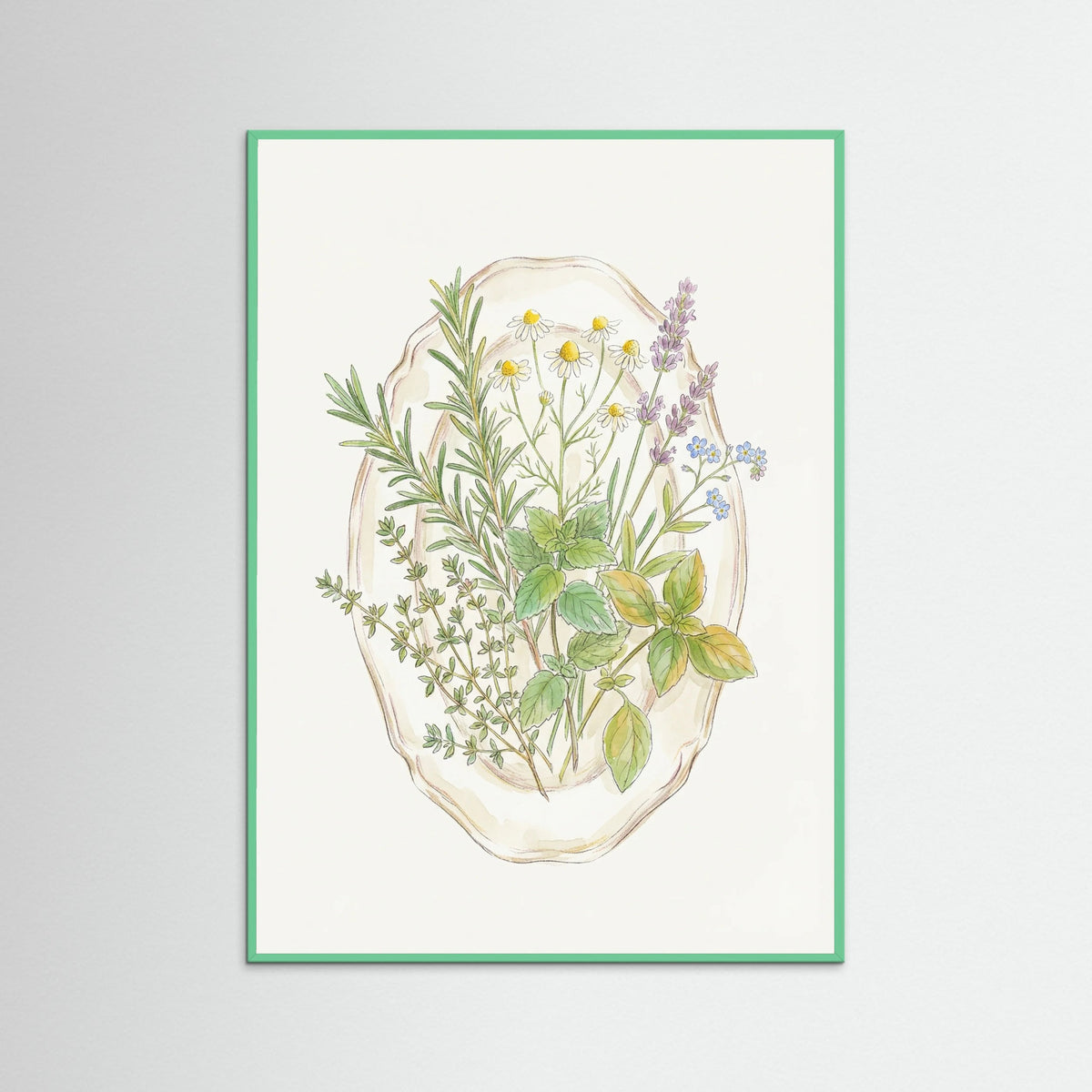 Mint Wood Spring Bloom Vase