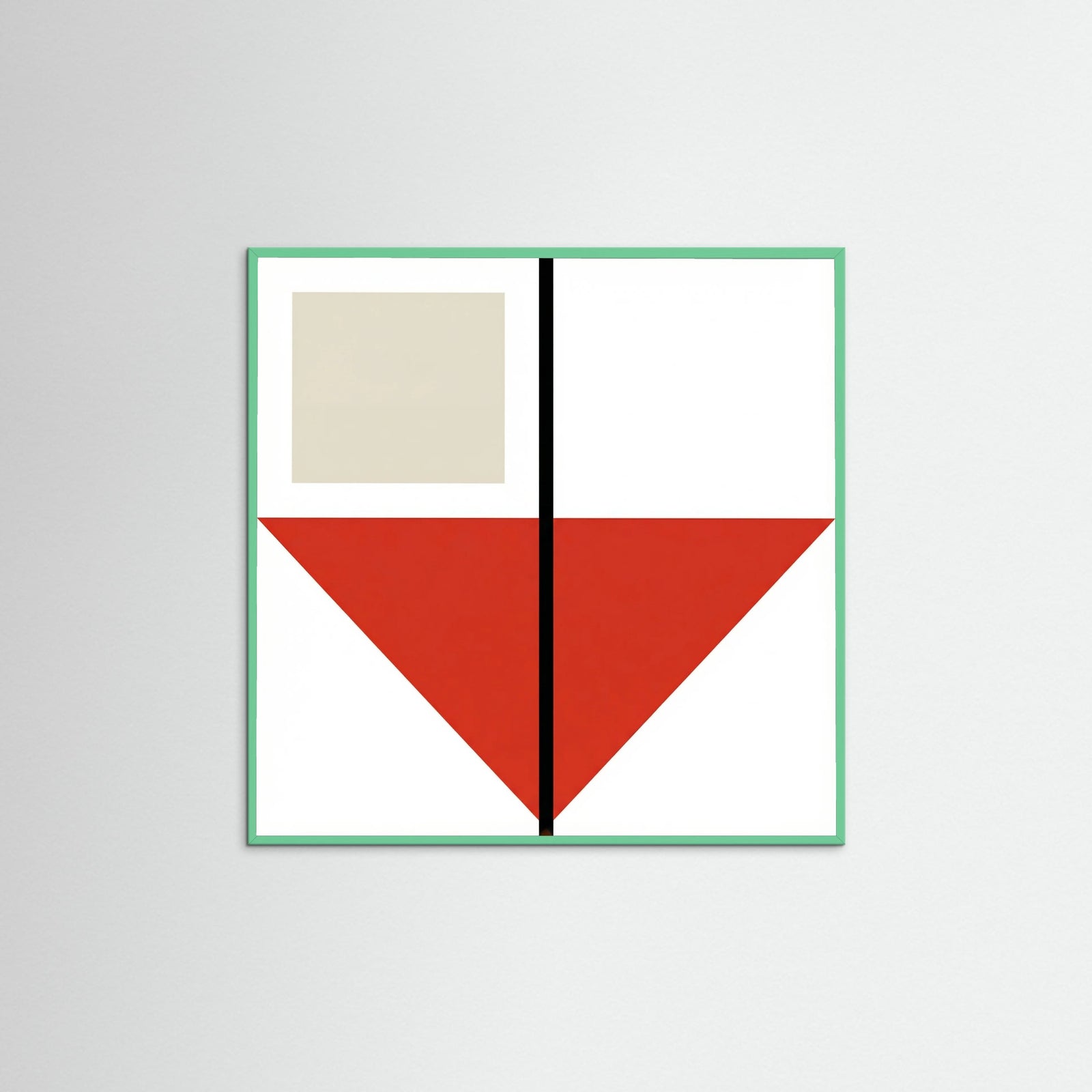 Mint Wood Square Abstract Divisions