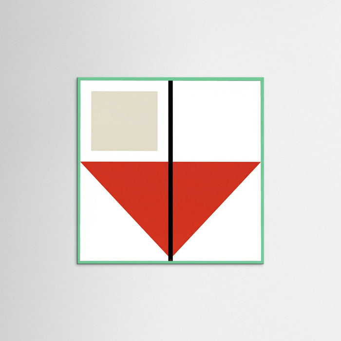 Mint Wood Square Abstract Divisions