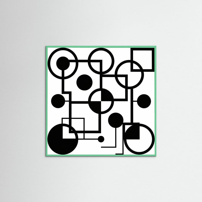 Mint Wood Square Art Print Beige
