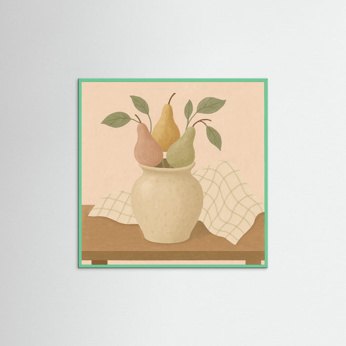 Mint Wood Square Candlelit Aura