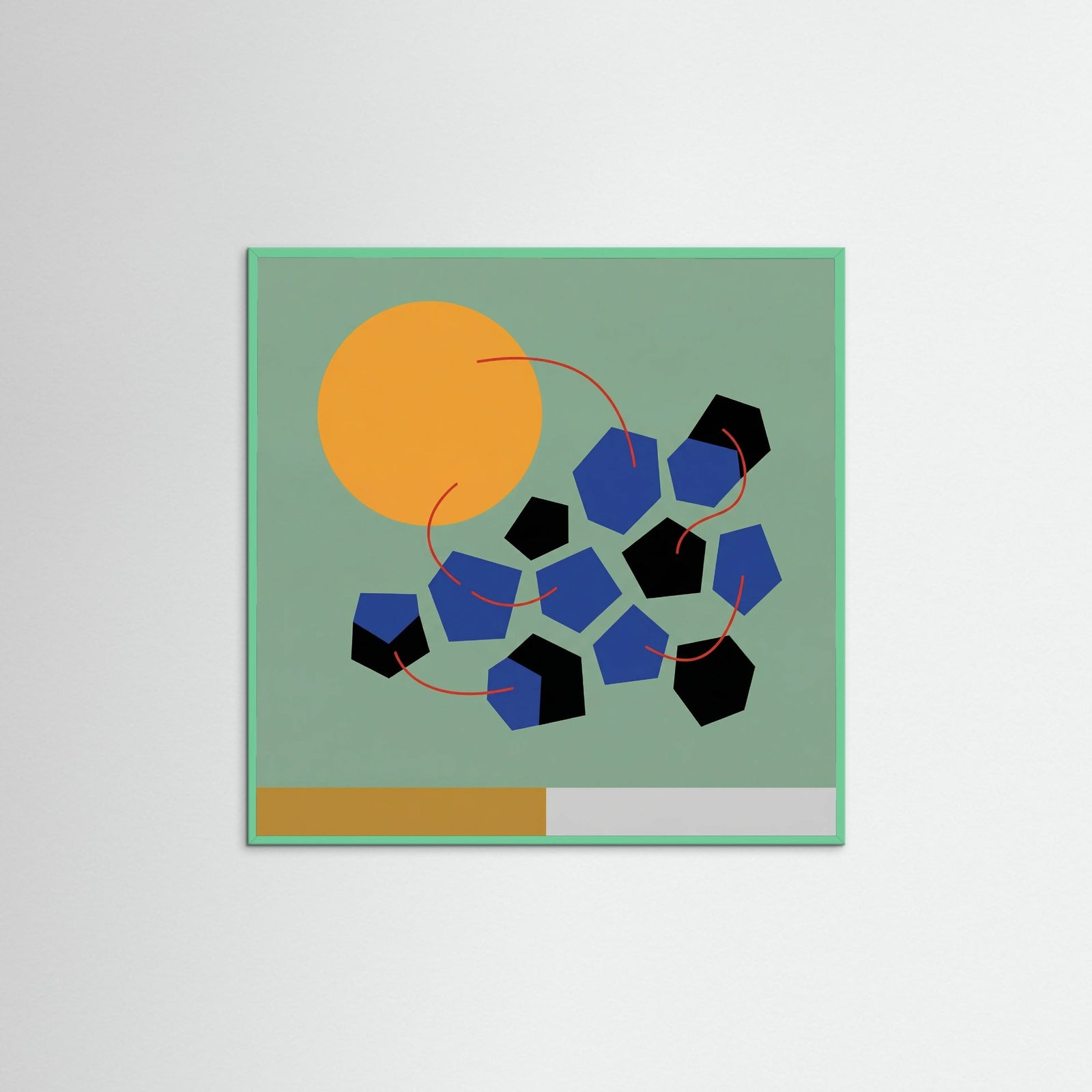 Mint Wood Square Celestial Dance