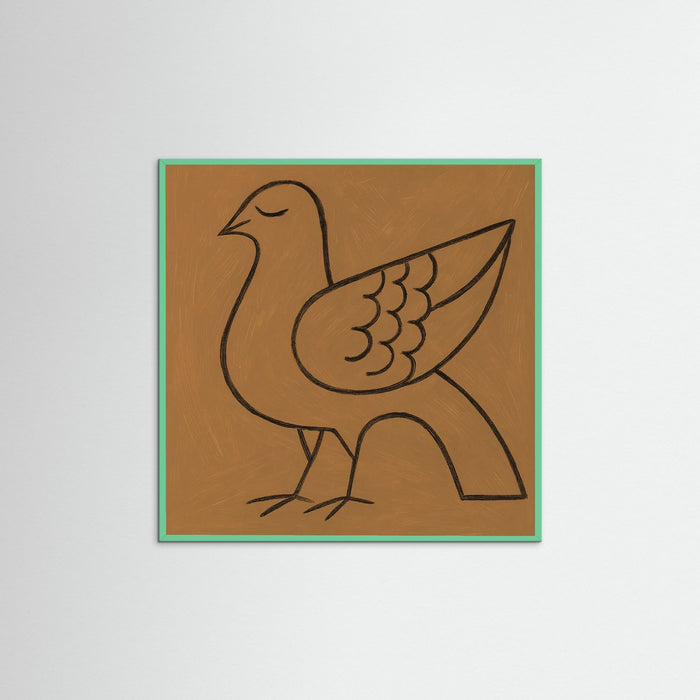 Mint Wood Square Contour Poetry