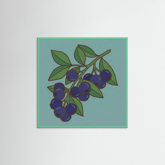 Mint Wood Square Crimson Bloom Pot