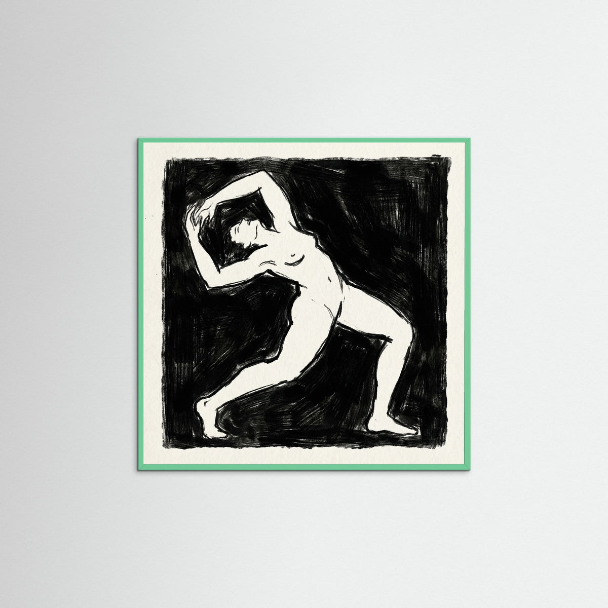 Mint Wood Square Dark Confrontation