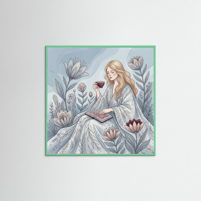 Mint Wood Square Elegant Reverie