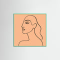 Mint Wood Square Elegant Silhouette
