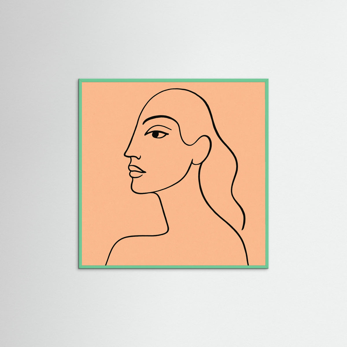 Mint Wood Square Elegant Silhouette
