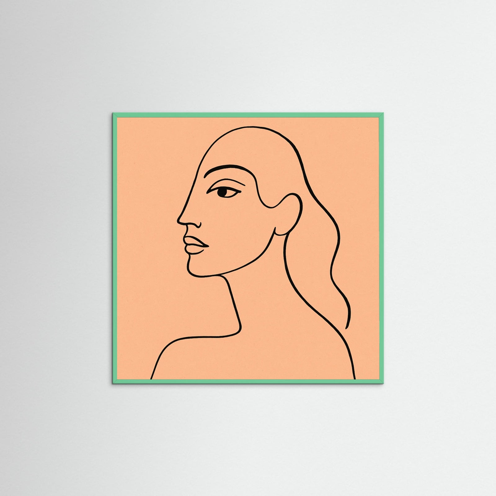 Mint Wood Square Elegant Silhouette