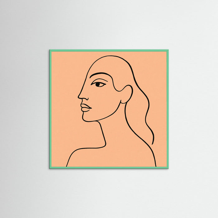 Mint Wood Square Elegant Silhouette