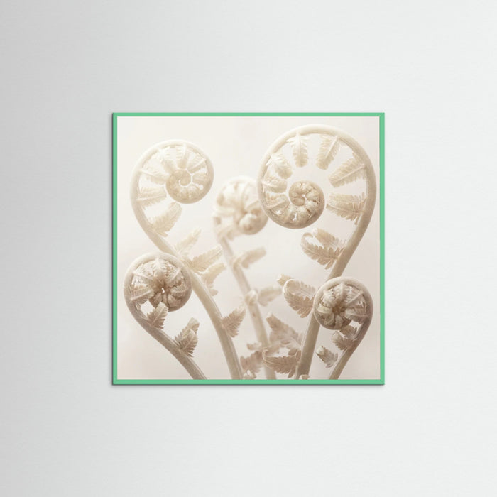 Mint Wood Square Ethereal Bloom