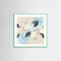 Mint Wood Square Floral Drifts