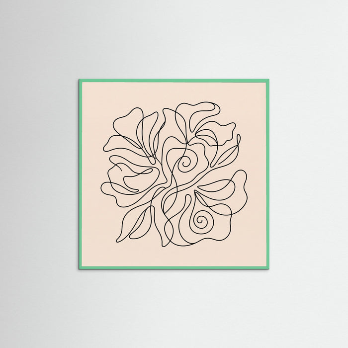 Mint Wood Square Flowing Contour