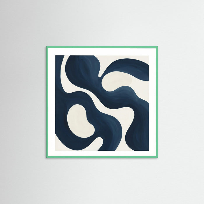 Mint Wood Square Fluid Abstraction