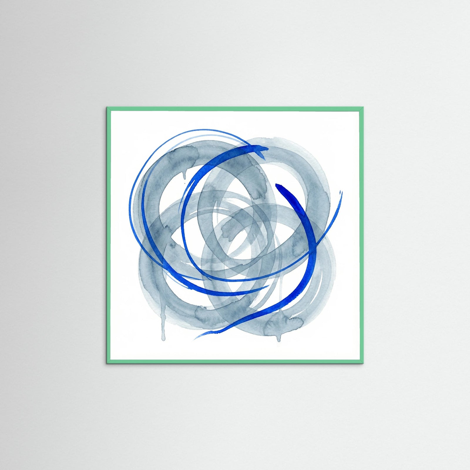 Mint Wood Square Fluid Blue Embrace