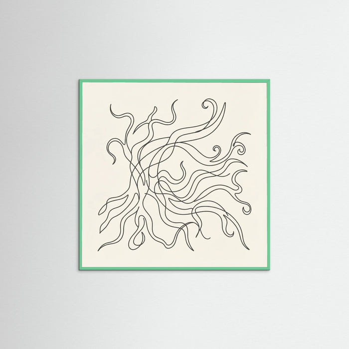 Mint Wood Square Fluid Gestures