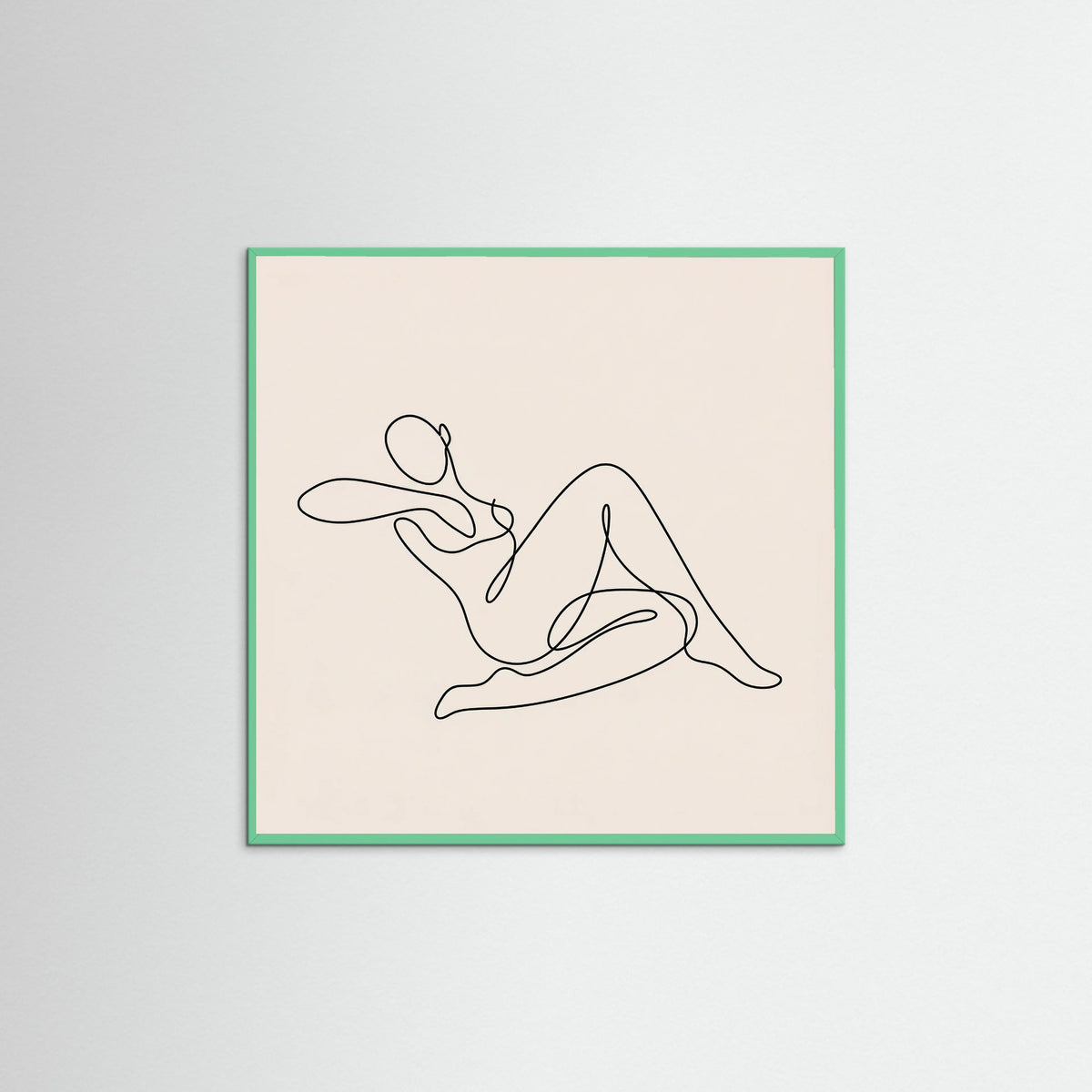 Mint Wood Square Fluid Lines