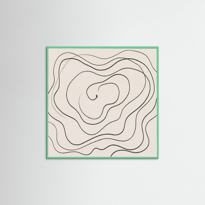 Mint Wood Square Fluid Traces