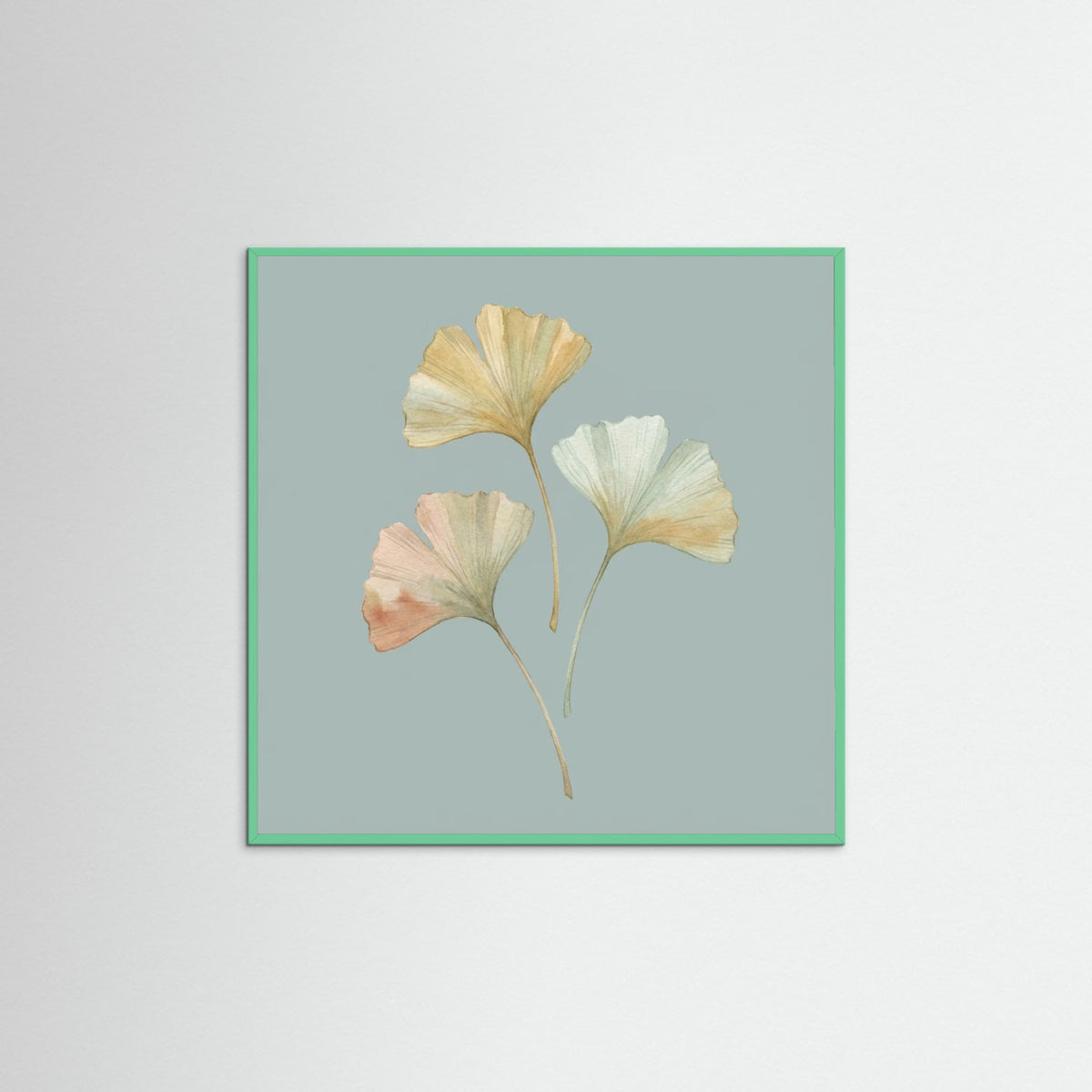 Mint Wood Square Gentle Petals