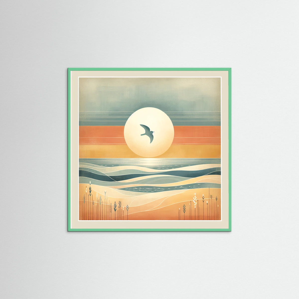 Mint Wood Square Horizon Wing