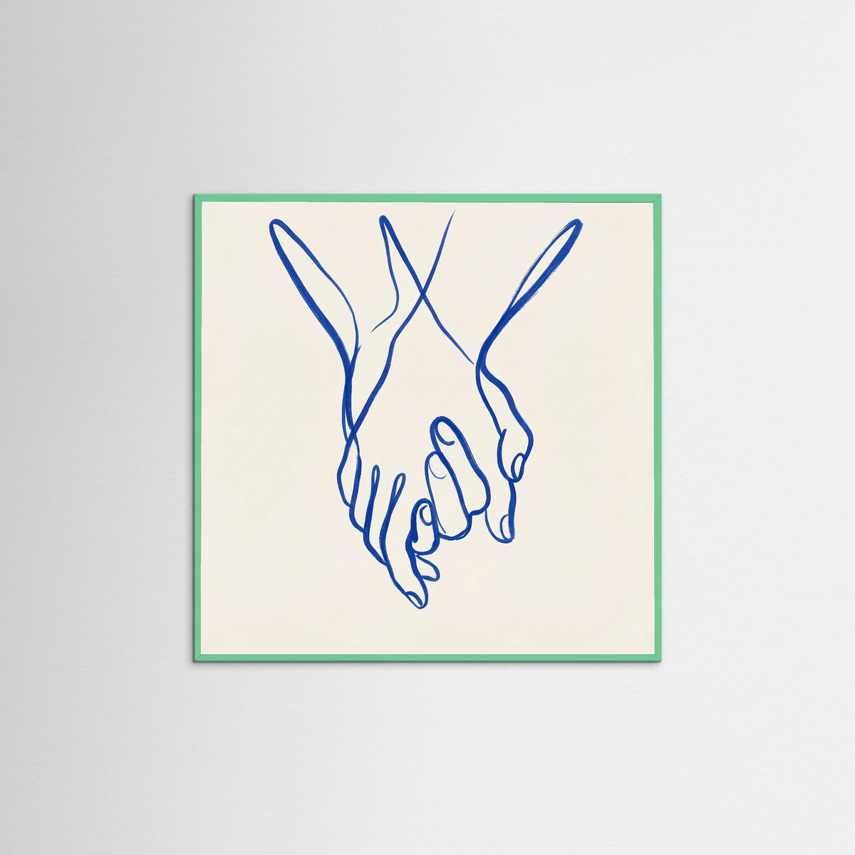 Mint Wood Square Intertwined Gaze Blue