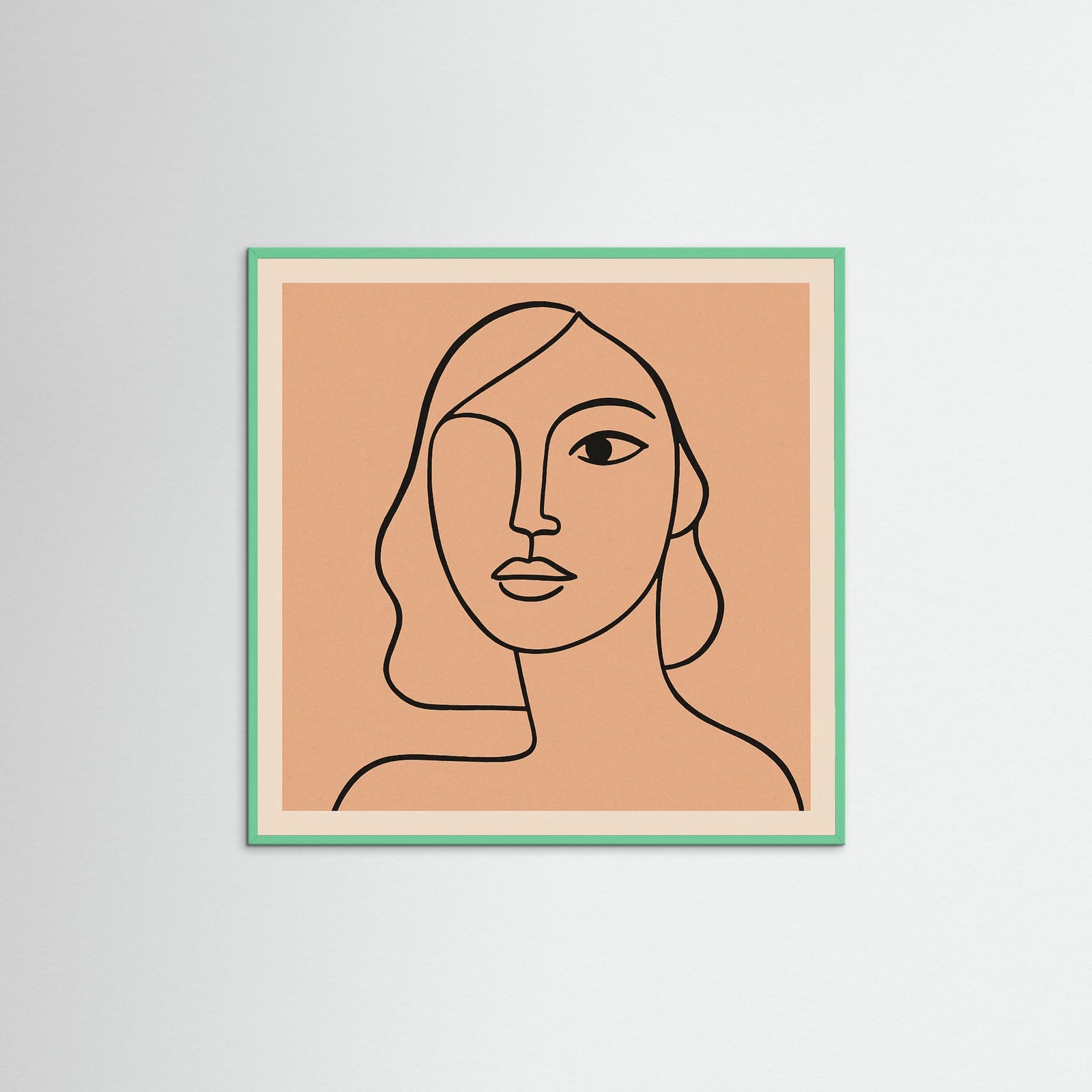 Mint Wood Square Linear Grace