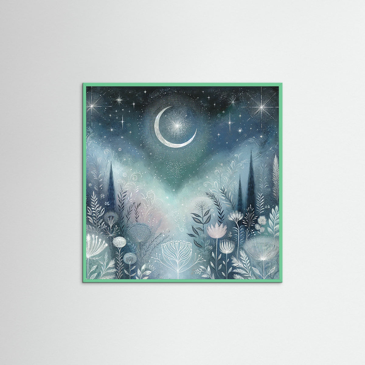 Mint Wood Square Lunar Garden