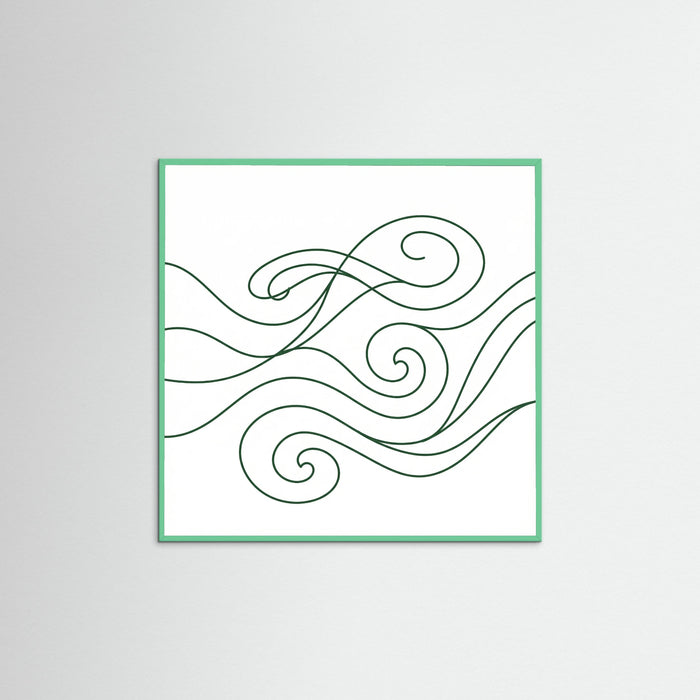 Mint Wood Square Midnight Flow