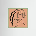 Mint Wood Square Minimalist Portrait