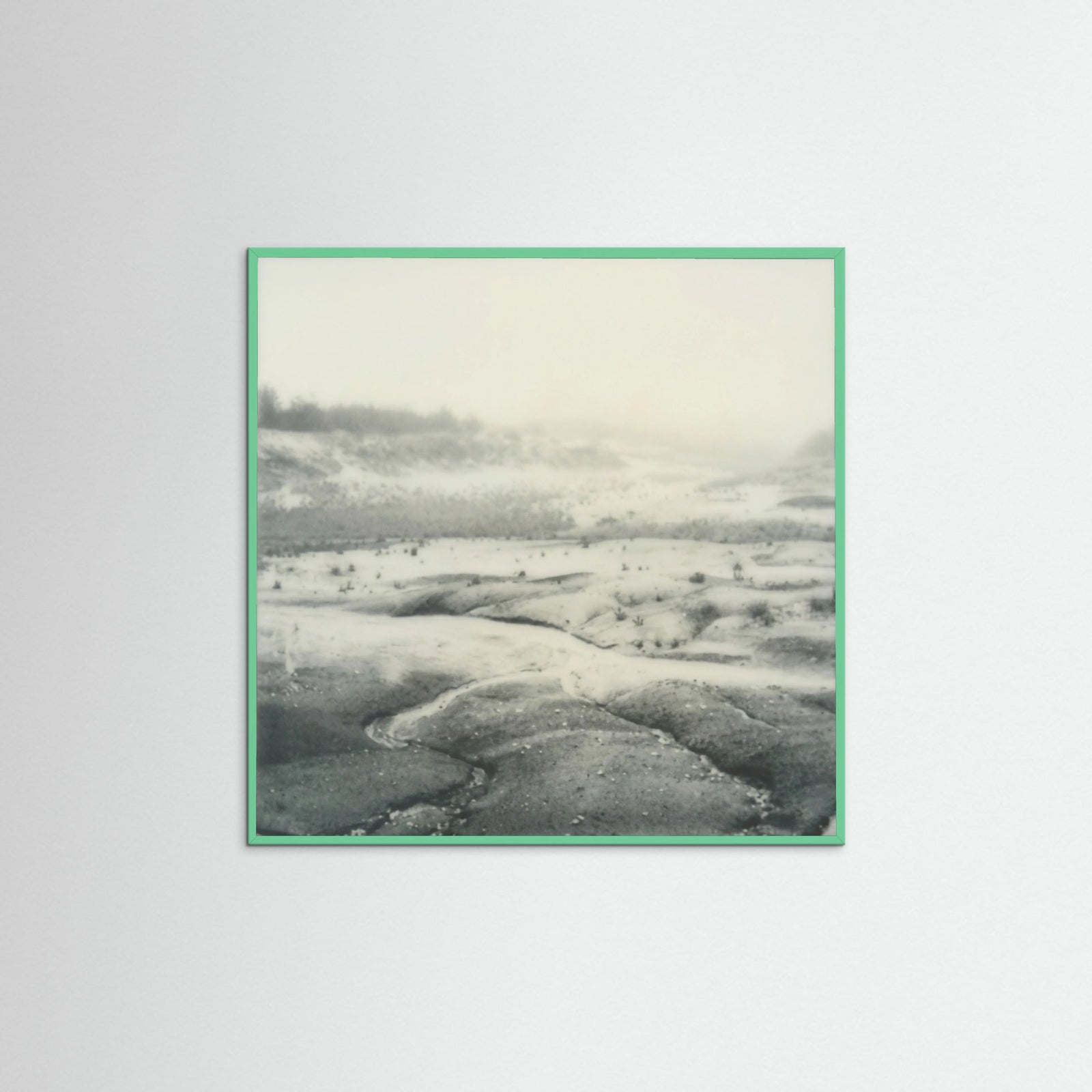 Mint Wood Square Muted Tides