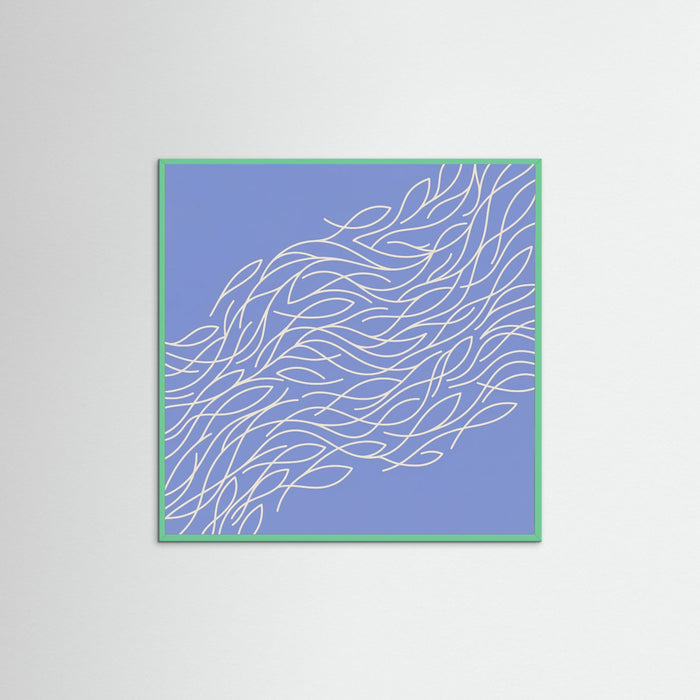 Mint Wood Square Ocean Fan