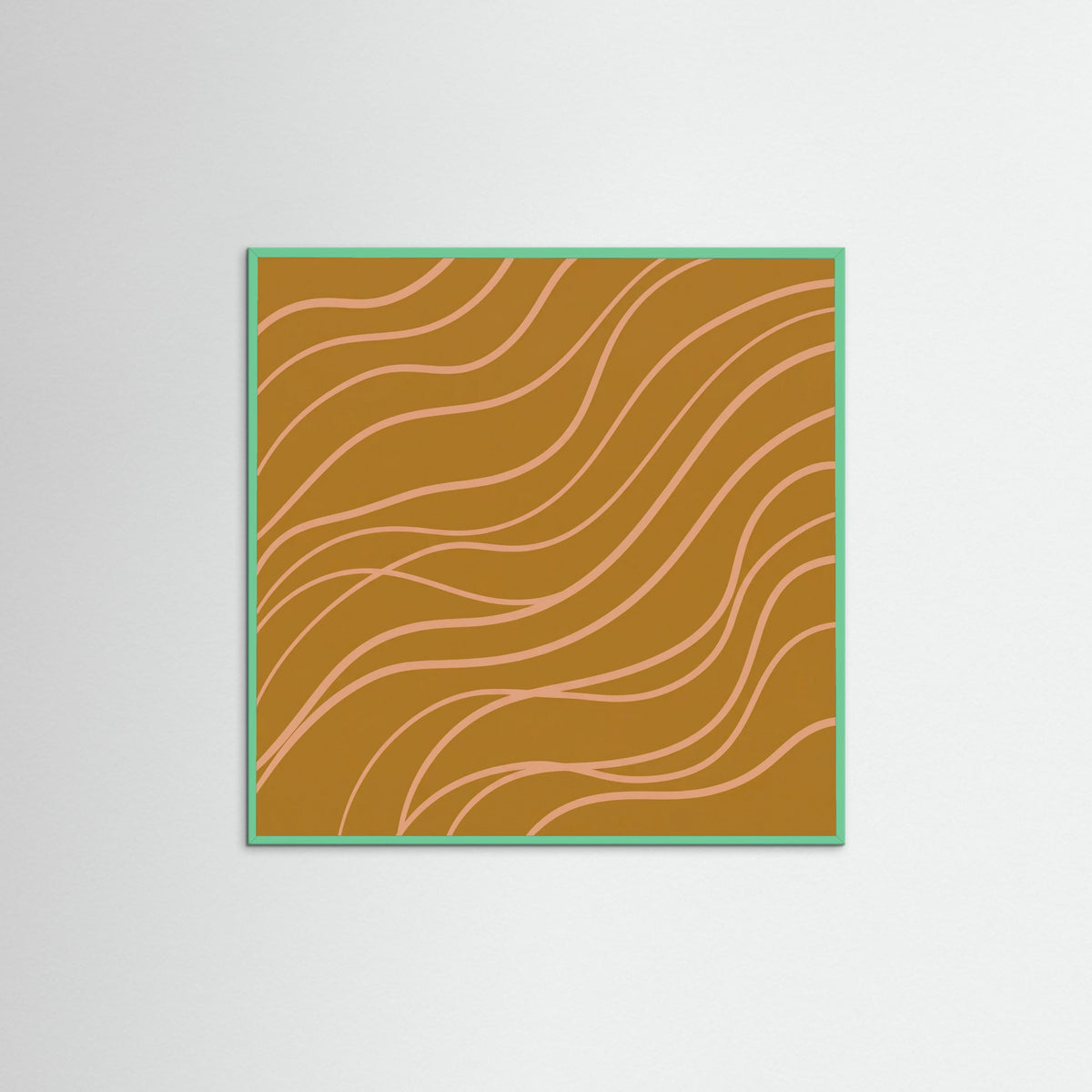 Mint Wood Square Ochre Line Flow