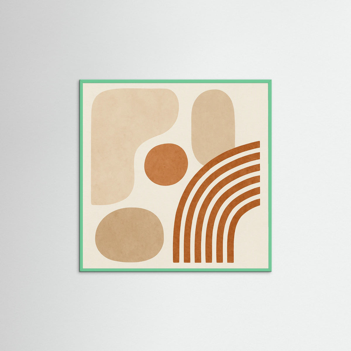 Mint Wood Square Organic Curves