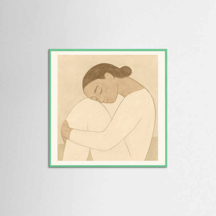 Mint Wood Square Pale Thought